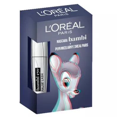 LOreal Paris Make-Up zestaw dla kobiet False Lash Bambi Eye tusz do rz�s Black + p�yn micelarny 8.9 ml + 400 ml