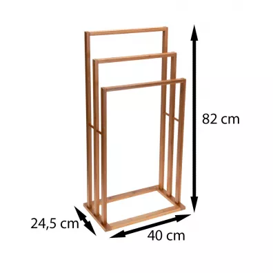 Bathroom Solutions Bambusowy stojak na rczniki brzowy