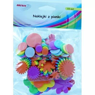 Brewis Naklejki z pianki 72 szt.