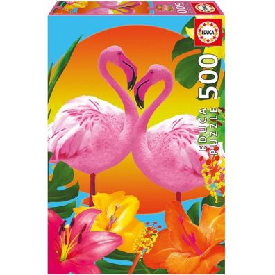 Puzzle 500 el. Flamingi Educa