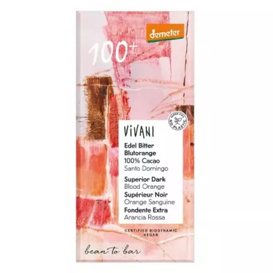 Vivani Tabliczka kakaowa o smaku czerwonej pomara�czy demeter 90 g Bio