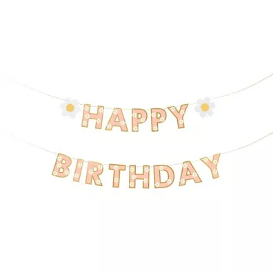 PartyDeco Baner Happy Birthday 200x14.5cm