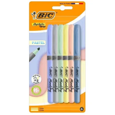 Zakre�lacze 6 kolor�w pastelowe BIC 302803