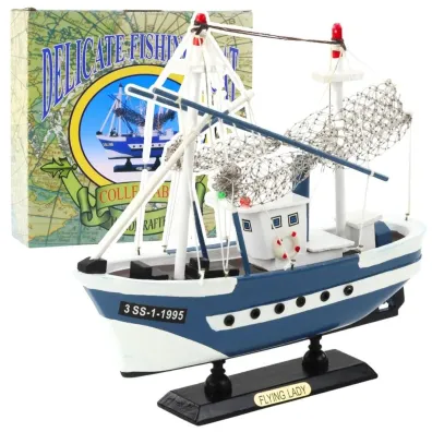 Model kolekcjonerski Statek Flying Lady niebieski LeanToys
