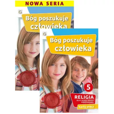 B�g poszukuje cz�owieka 5. Podr�cznik i karty pracy do religii dla klasy 5 szko�y podstawowej - Waldemar Janiga