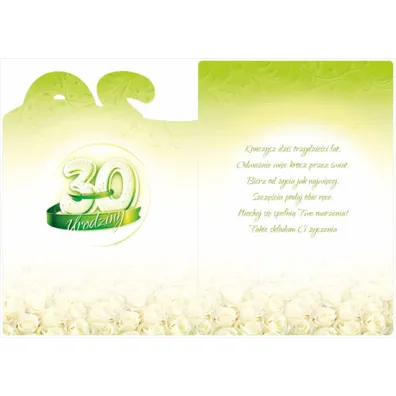 Art Nuvo Karnet 30 urodziny CC01