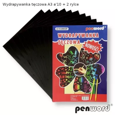 Polsirhurt Wydrapywanka t�czowa A3 + 2 rylce 10 arkuszy