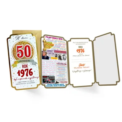 Kukartka Karnet Urodziny 50