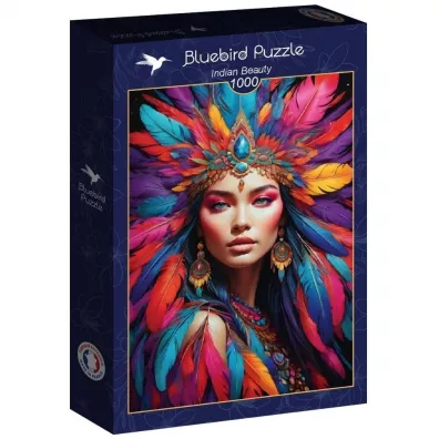 Puzzle 1000 Indiaska pikno Bluebird Puzzle