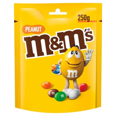 M&M`s Peanut Orzeszki ziemne oblane czekoladą w kolorowych skorupkach 250 g