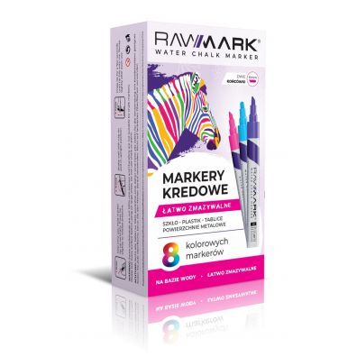 Rawmark Markery kredowe 8 kolorw