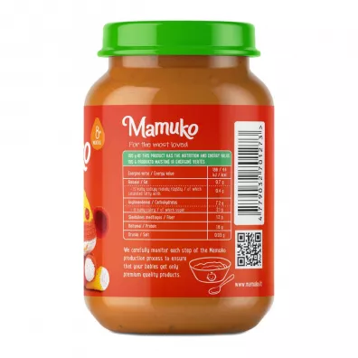 Mamuko Organiczny Obiadek Spaghetti z Pomidorami i Mozarell od 8 miesica 190 g Bio