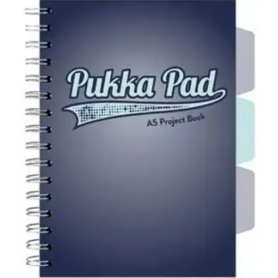 Pukka Pad Project Book A5 Navy Granatowy kratka, 80g 100 kartek