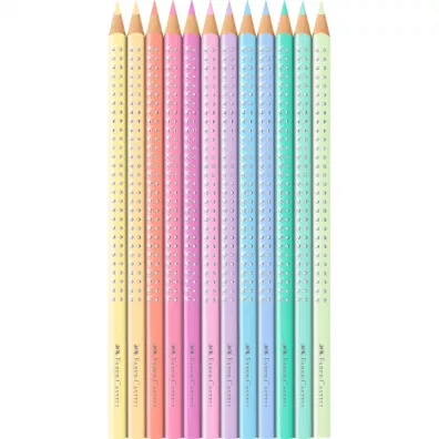 Faber-Castell Kredki o��wkowe Sparkle Pastel w metalowym opakowaniu 12 szt.