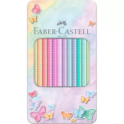 Faber-Castell Kredki o��wkowe Sparkle Pastel w metalowym opakowaniu 12 szt.
