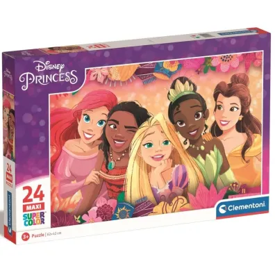 Puzzle 24 el. Maxi SuperColor. Disney Princess Clementoni