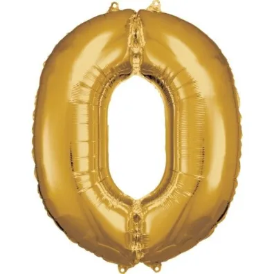 Amscan Balon foliowy cyfra 0 z�ota 70x86cm