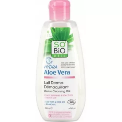 SO'BiO etic Hipoalergiczne mleczko do demakija�u cery wra�liwej Aloes 200 ml
