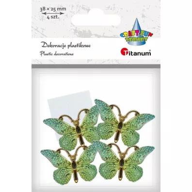 Titanum Dekoracje samoprzylepne motyle 38x23mm 4 szt.