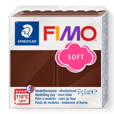 Staedtler Masa plastyczna termoutwardzalna Soft, czekoladowa, 57g, kostka