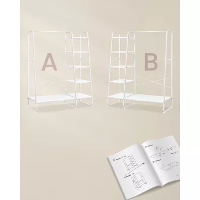 Songmics Wieszak na ubrania z 5 pkami biay