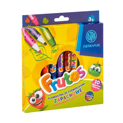 Pisaki stempelki zapachowe 2stronne 10kol Fruits ASTRA 314024003 10 szt.