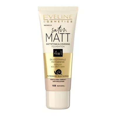Eveline Cosmetics Satin Matt Foundation matuj�cy podk�ad do twarzy 103 Natural 30 ml