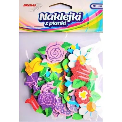Brewis Naklejki z pianki Kwiatki