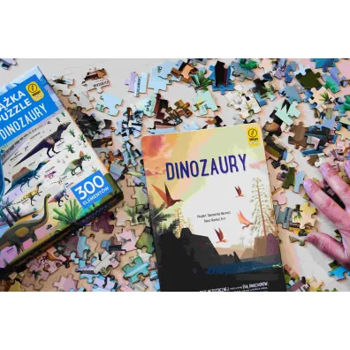 Ksi��ka i puzzle 300 el. Dinozaury Wilga Play