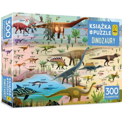 Ksi��ka i puzzle 300 el. Dinozaury Wilga Play