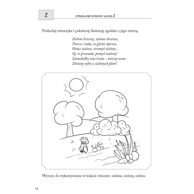 Obrazkowe �wiczenia logopedyczne dla przedszkolak�w. �wiczenia wspomagaj�ce terapi� logopedyczn� g�osek �, �, �, D�