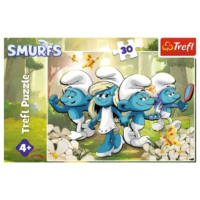 Puzzle 30 el. Smerfne przygody Trefl