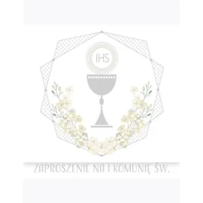 Zaproszenie kwadrat ZKW 120x120 Komunia zest. 62163 Dzieci�ce - Ch�opiec, Dziewczynka, Srebrne