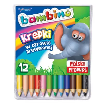 St. Majewski Kredki w oprawie drewnianej Bambino 12 szt.