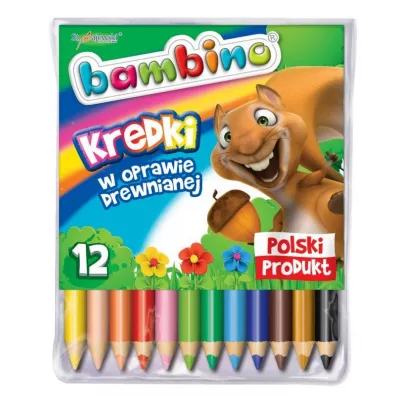 St. Majewski Kredki w oprawie drewnianej Bambino 12 szt.