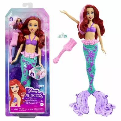 Disney Princess. Lalka Arielka zmiana koloru HLW00 Mattel