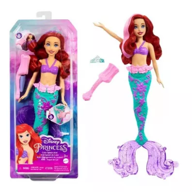 Disney Princess. Lalka Arielka zmiana koloru HLW00 Mattel