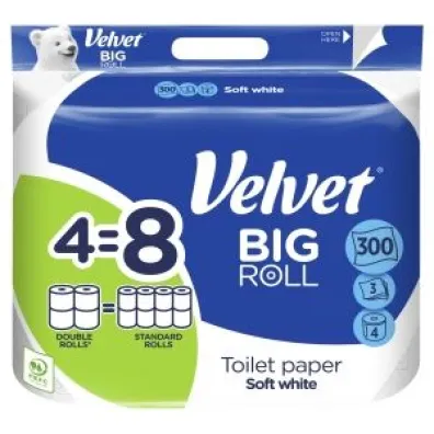 Velvet Big Roll Soft White Papier toaletowy 4 szt.