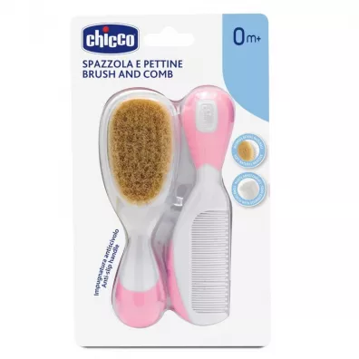 Chicco Szczotka z naturalnego w�osia + grzebyk 2 szt.