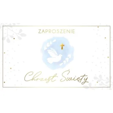 Armin Style ZAPROSZENIE CHRZEST 160X95 AS ZP-102 OP10SZT FOL