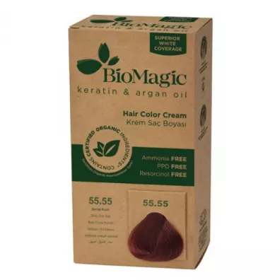 Biomagic Farba do w�os�w g��boka ciemna czerwie� (55.55) 250 g