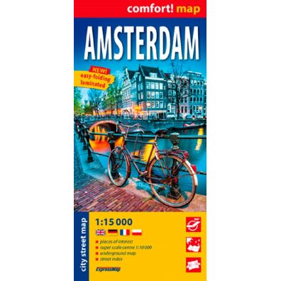 comfort!map Plan miasta Amsterdam 1:15 000