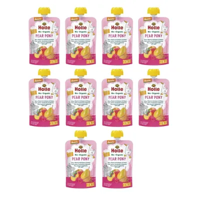 Holle Mus Gruszkowy kucyk (Gruszka - brzoskwinia - malina - orkisz) od 8 miesi�ca Demeter Zestaw 10 x 100 ml Bio