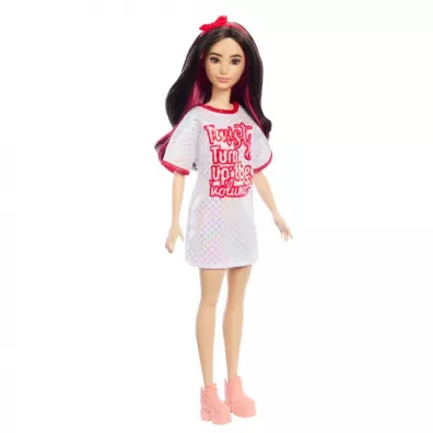 Barbie Fashionistas. Lalka Sukienka kropki HRH12 Mattel