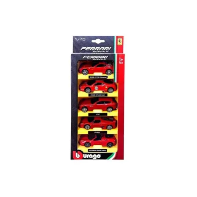 Ferrari Race + Play 5-pak 1:18 BBURAGO