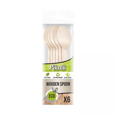 Piknik �y�ki drewniane EKO 6 szt.