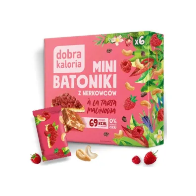 Dobra Kaloria Mini Batoniki z nerkowc�w a'la tarta malinowa 6 x 17 g