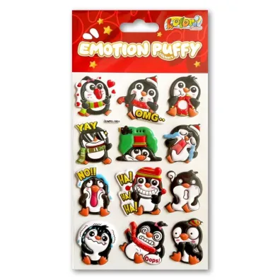 Penmate Naklejki puffy Emotion Penguins