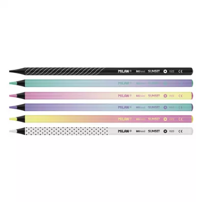 Milan Kredki o��wkowe Big Lead Sunset 1522 okr�g�e 6 szt.
