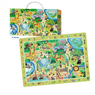 Puzzle obserwacyjne 80 el. W Zoo Dodo